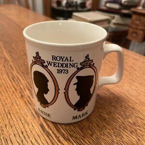 Vintage Royal Wedding 1973 Princess Anne/Mark Phillips Coffee Cup Mug